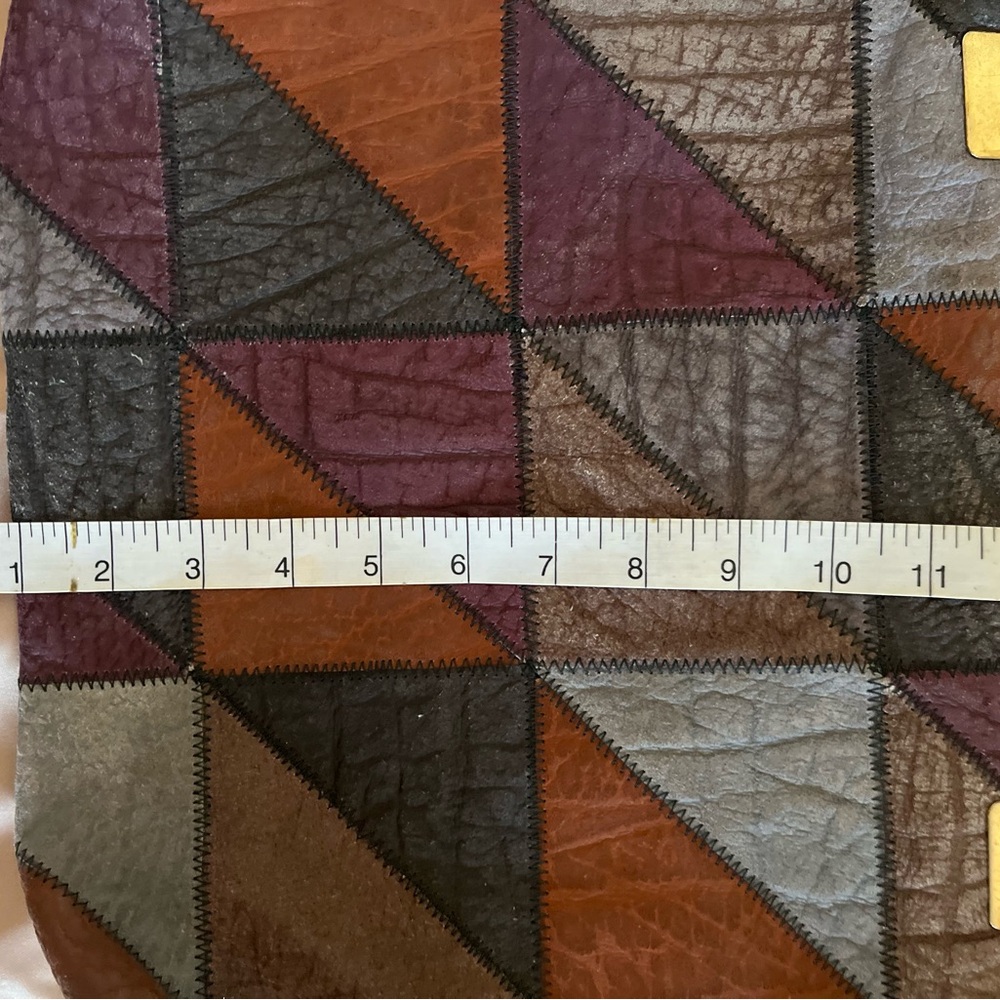 Unique Vintage Geometric Patchwork Shoulder Bag -… - image 4